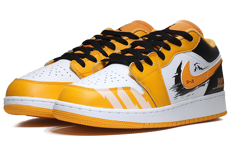 Lookbook 【客製球鞋】Jordan Air Jordan 1 Low 賽車世界 秋名山 潮酷時尚 低筒 復古籃球鞋 GS 黃白