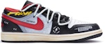 Order 【定制球鞋】Jordan Air Jordan 1 Low 僵屍先生 解構 手繪噴繪 低筒 復古籃球鞋 男款 黑灰紅