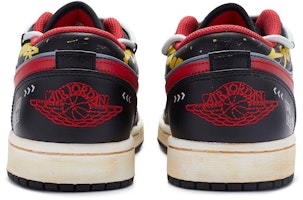 【定制球鞋】Jordan Air Jordan 1 Low 僵屍先生 解構 手繪噴繪 低筒 復古籃球鞋 男款 黑灰紅 Shop 【定制球鞋】Jordan Air Jordan 1 Low 僵屍先生 解構 手繪噴繪 低筒 復古籃球鞋 男款 黑灰紅