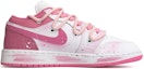 Order 【定製球鞋】 Jordan Air Jordan 1 Low 音樂花園 少女心 潑墨解構 低筒 復古籃球鞋 GS 粉白
