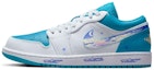 Buy 【訂製球鞋】 Jordan Air Jordan 1 神祕星空 星際航海 落月星河 潮流復古 防滑耐磨 低筒 復古籃球鞋 男款 藍白
