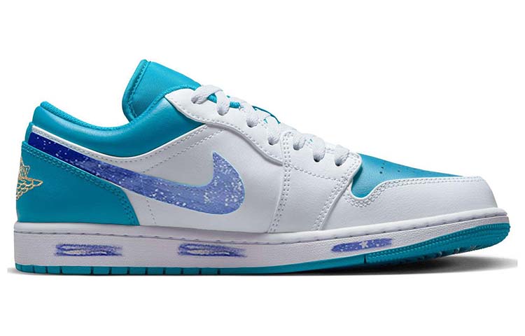 Order [Sepatu Custom] Air Jordan 1 Low 'Biru Bintang Putih Mistis' 553558-174-450514