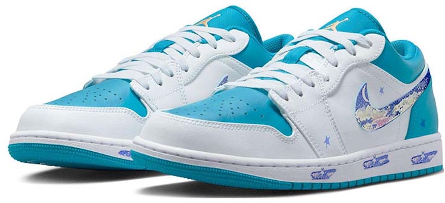 【訂製球鞋】 Jordan Air Jordan 1 神祕星空 星際航海 落月星河 潮流復古 防滑耐磨 低筒 復古籃球鞋 男款 藍白 Lookbook 【訂製球鞋】 Jordan Air Jordan 1 神祕星空 星際航海 落月星河 潮流復古 防滑耐磨 低筒 復古籃球鞋 男款 藍白