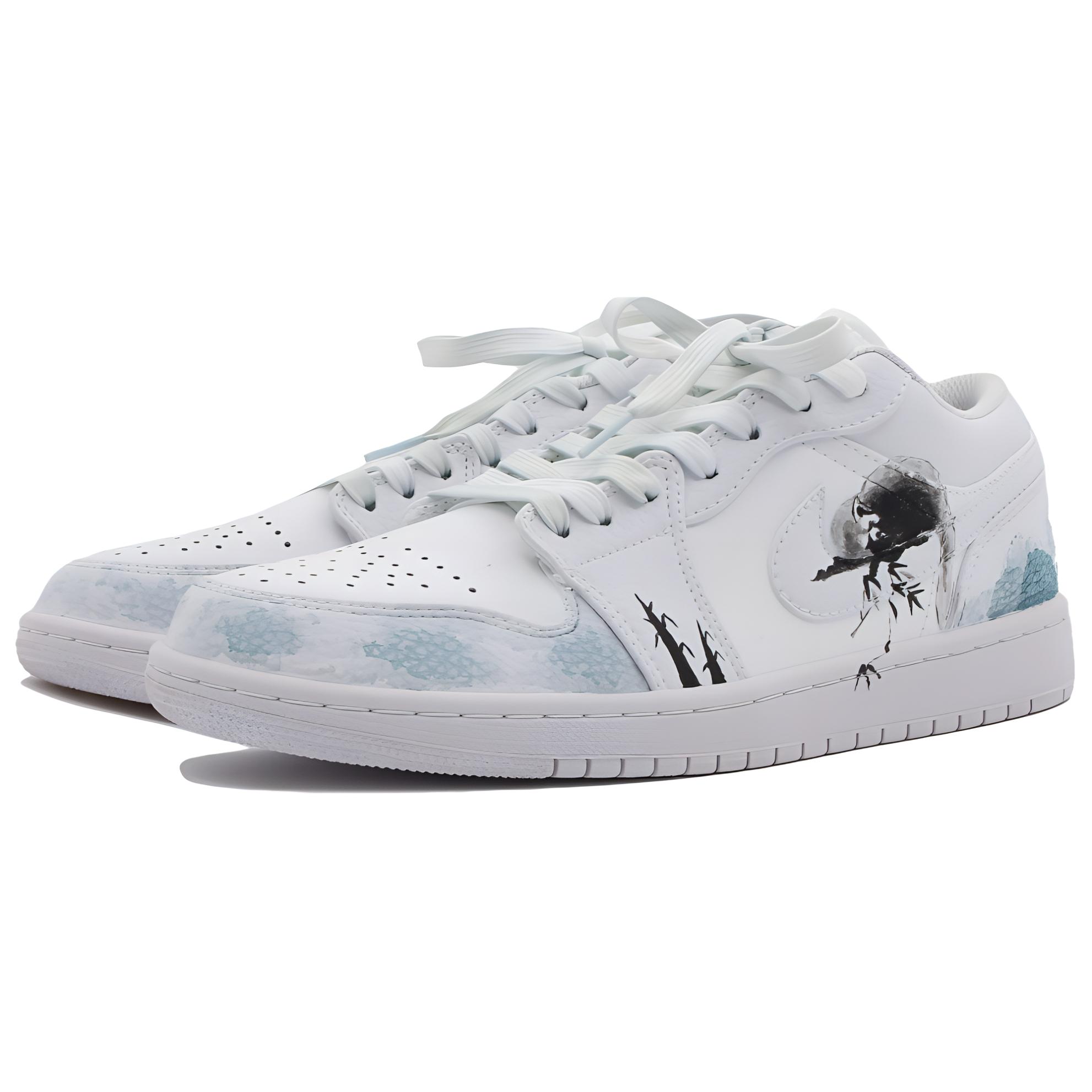 Shop [定制鞋] Air Jordan 1 Low '自然黑白' 553558-130（Team283-Raccoon）