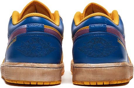 【定製球鞋】Jordan Air Jordan 1 Low 野鶴製造 油畫主題 人像風 鞋底做舊 低幫 復古籃球鞋 男款 白黃 Purchase 【定製球鞋】Jordan Air Jordan 1 Low 野鶴製造 油畫主題 人像風 鞋底做舊 低幫 復古籃球鞋 男款 白黃