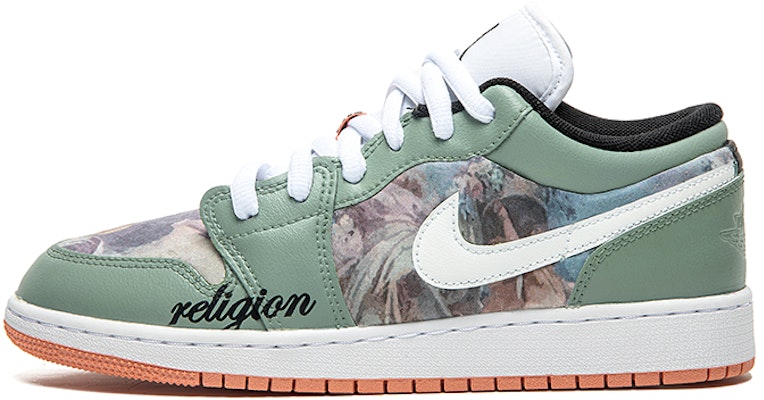커스텀 에어 조던 1 로우 '유화 백녹' DM8960-801(TeamB-女款印象白绿C-BOX) Order 커스텀 에어 조던 1 로우 '유화 백녹' DM8960-801(TeamB-女款印象白绿C-BOX)