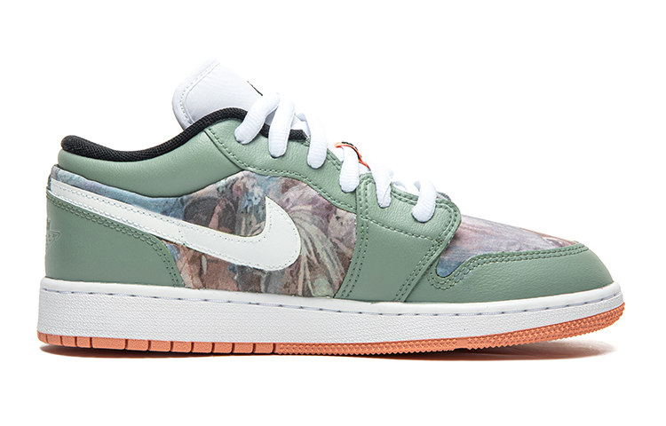 Lookbook 커스텀 에어 조던 1 로우 '유화 백녹' DM8960-801(TeamB-女款印象白绿C-BOX)