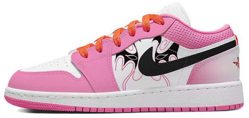 【訂製球鞋】 Jordan Air Jordan 1 東方美學 中式紅流 百變面譜 防滑耐磨 低筒 復古籃球鞋 GS 黑粉 Buy 【訂製球鞋】 Jordan Air Jordan 1 東方美學 中式紅流 百變面譜 防滑耐磨 低筒 復古籃球鞋 GS 黑粉