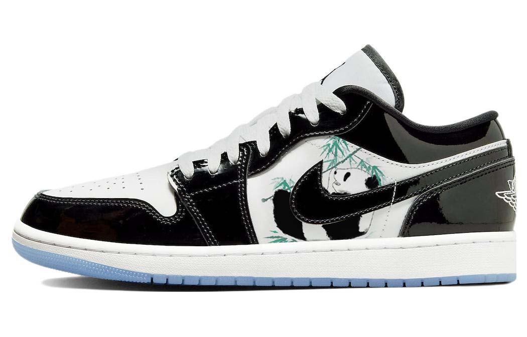 Buy 커스텀 에어 조던 1 로우 '판다' DV1333-100(Team56-抱竹熊猫)