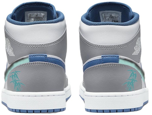 【定製球鞋】Jordan Air Jordan 1 低筒 新中式 熊貓抱竹 防滑耐磨 中筒 復古籃球鞋 GS 灰白藍 Shop 【定製球鞋】Jordan Air Jordan 1 低筒 新中式 熊貓抱竹 防滑耐磨 中筒 復古籃球鞋 GS 灰白藍