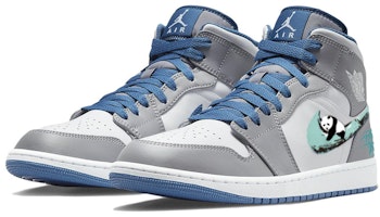 커스텀 에어 조던 1 로우 '판다 대나무 회-흰-파' DQ8426-014(Team56-熊猫抱竹) Lookbook 커스텀 에어 조던 1 로우 '판다 대나무 회-흰-파' DQ8426-014(Team56-熊猫抱竹)