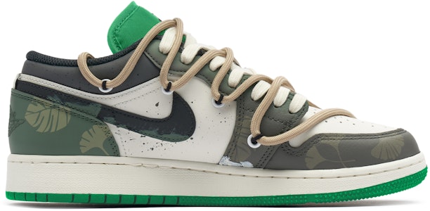 【客製化球鞋】 Jordan Air Jordan 1 熊貓惡作劇 叢林穿越 綠野浮淵 潮流百搭 防滑 低筒 復古籃球鞋 男款 棕白 Order 【客製化球鞋】 Jordan Air Jordan 1 熊貓惡作劇 叢林穿越 綠野浮淵 潮流百搭 防滑 低筒 復古籃球鞋 男款 棕白