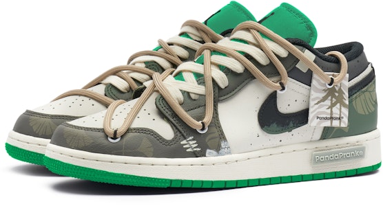 【客製化球鞋】 Jordan Air Jordan 1 熊貓惡作劇 叢林穿越 綠野浮淵 潮流百搭 防滑 低筒 復古籃球鞋 男款 棕白 Lookbook 【客製化球鞋】 Jordan Air Jordan 1 熊貓惡作劇 叢林穿越 綠野浮淵 潮流百搭 防滑 低筒 復古籃球鞋 男款 棕白