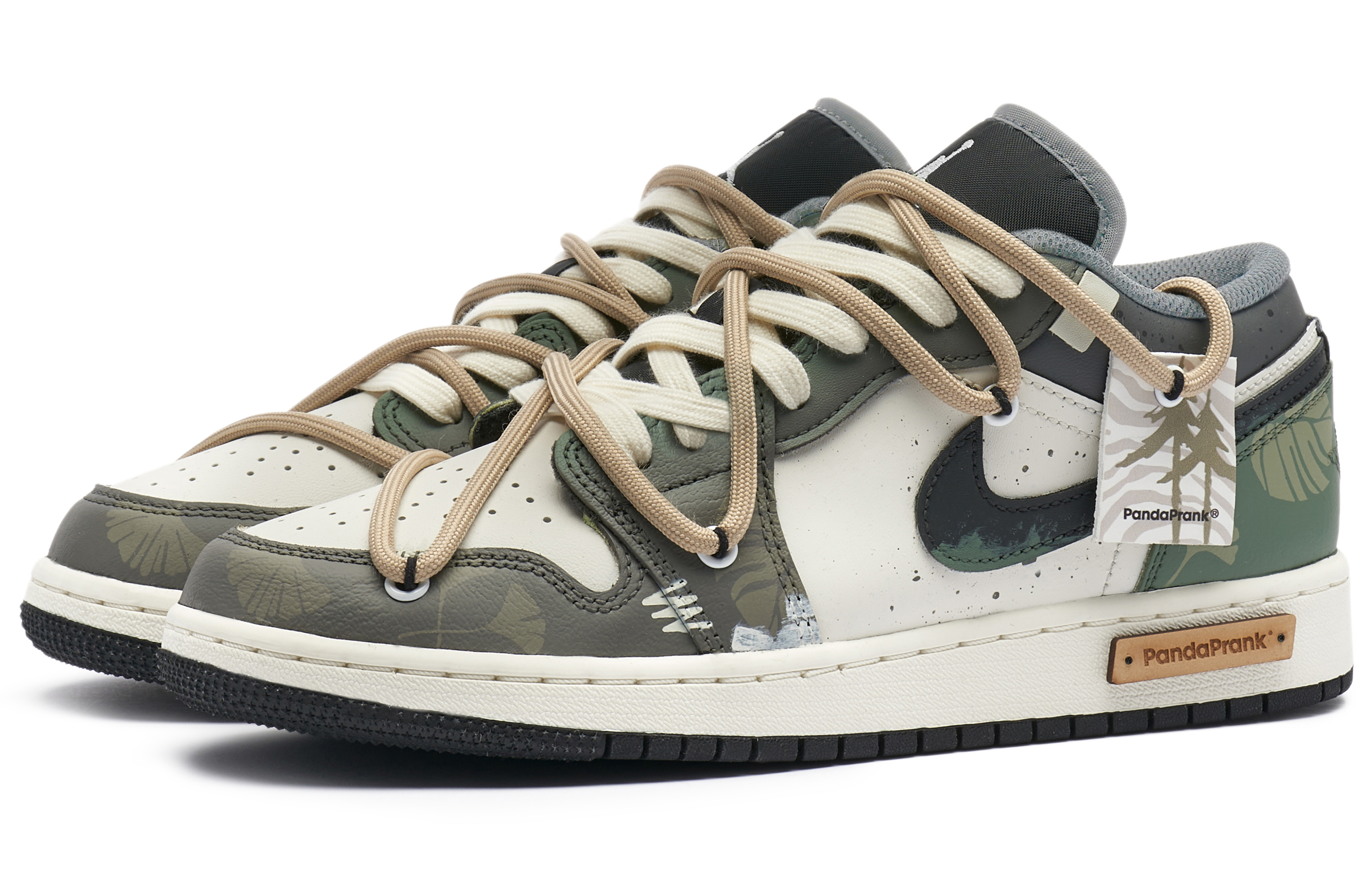 Lookbook [Custom Shoes] Air Jordan 1 Low 'Panda Prankster Jungle Green'