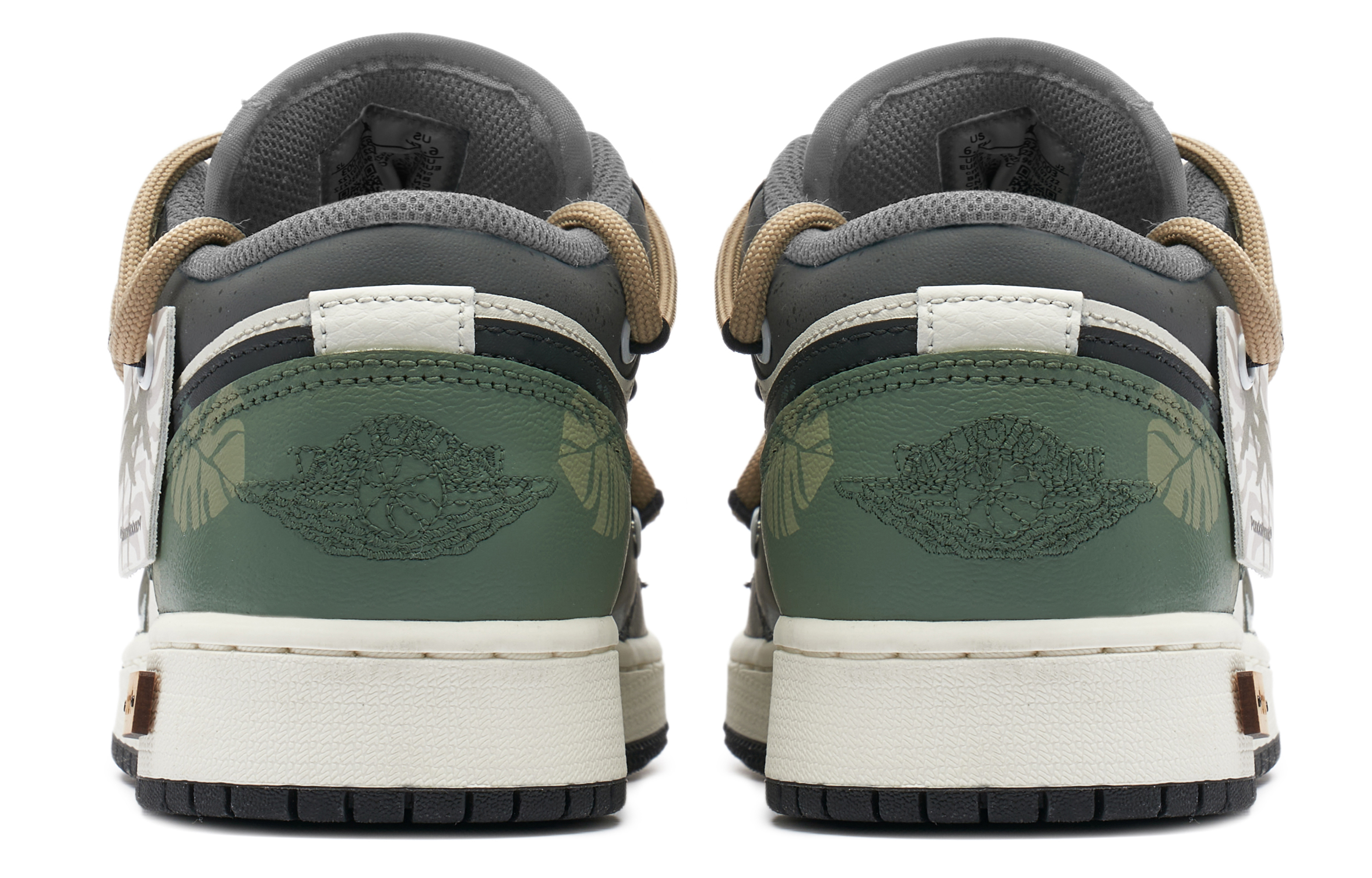 Shop [Custom Shoes] Air Jordan 1 Low 'Panda Prankster Jungle Green'