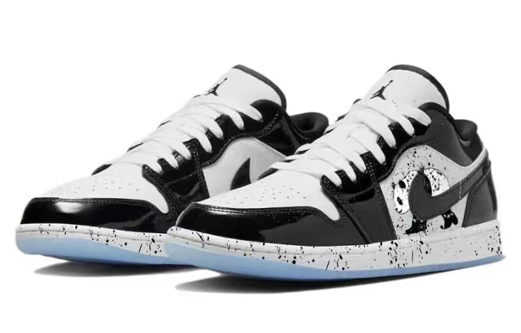 Lookbook [Kasut Custom] Air Jordan 1 Low 'Panda Splatter' DV1333-100(Team56-泼墨熊猫)