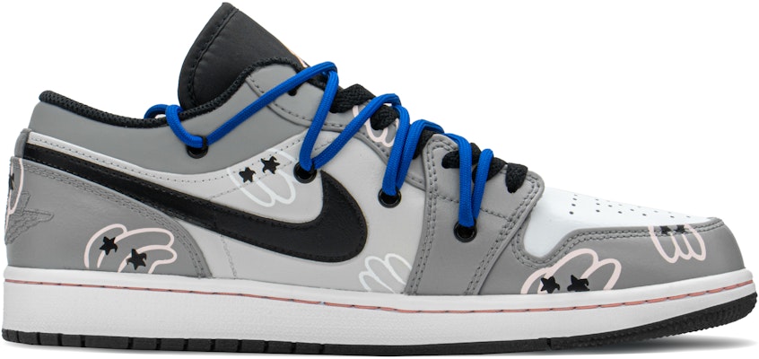 【定制球鞋】 Jordan Air Jordan 1 Low FZBB 熱血青春 特殊禮盒 動漫手 滿天星 低幫 復古籃球鞋 男款 黑白灰 Order 【定制球鞋】 Jordan Air Jordan 1 Low FZBB 熱血青春 特殊禮盒 動漫手 滿天星 低幫 復古籃球鞋 男款 黑白灰