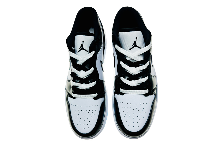 Shop [Sepatu Custom] Air Jordan 1 Low 'Patent Panda' DV1309-100(Team40-男款漆皮熊猫黑白)