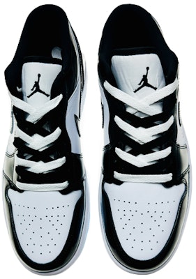 カスタムAJ1ロー "パテントパンダ" DV1309-100(Team40-男款漆皮熊猫黑白) Shop カスタムAJ1ロー "パテントパンダ" DV1309-100(Team40-男款漆皮熊猫黑白)