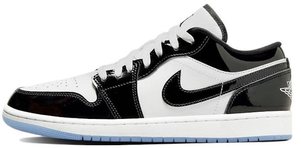 커스텀 에어 조던 1 로우 '팬더' (유광) DV1309-100(Team40-男款漆皮熊猫S-BOX) Details for 커스텀 에어 조던 1 로우 '팬더' (유광) DV1309-100(Team40-男款漆皮熊猫S-BOX)