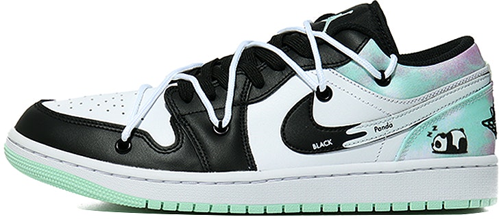 custom-shoes-air-jordan-1-low-paw-bear-tiffany-white