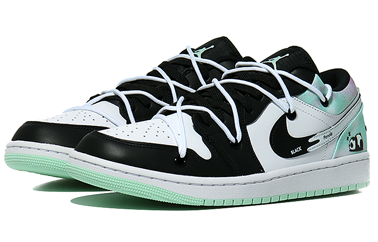 Lookbook [カスタムシューズ] エアジョーダン1ロー「ポーベアティファニーホワイト」 DM1199-100(Team10-趴趴熊)