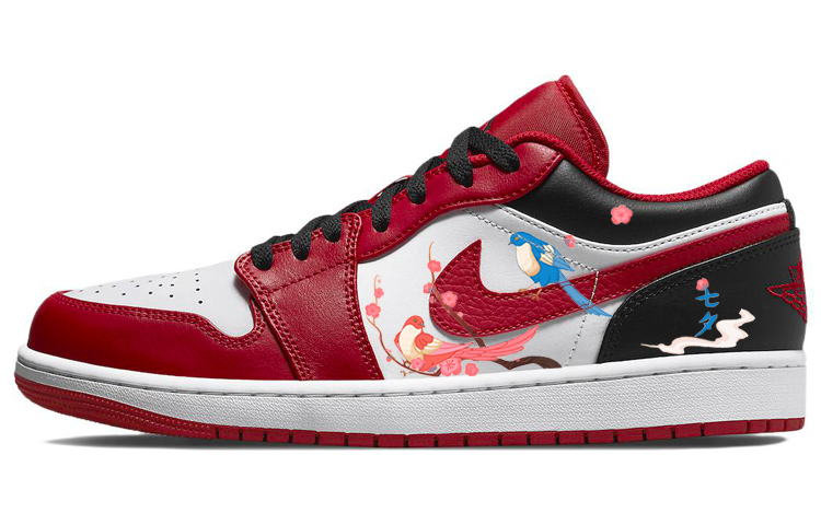 Buy [Zapatillas Personalizadas] Air Jordan 1 Low 'Melocotón - Rojo Blanco Negro' 553560-163(Team56-比翼双飞)