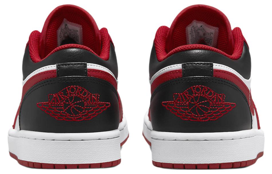 Shop [Zapatillas Personalizadas] Air Jordan 1 Low 'Melocotón - Rojo Blanco Negro' 553560-163(Team56-比翼双飞)