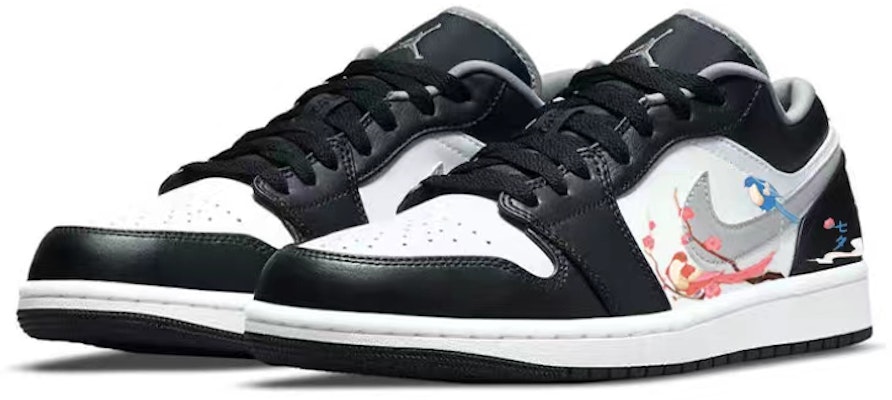 【訂製籃球鞋】 Jordan Air Jordan 1 桃之壯壯 比翼雙飛 影子耐磨 低筒 復古籃球鞋 男款 黑白 Lookbook 【訂製籃球鞋】 Jordan Air Jordan 1 桃之壯壯 比翼雙飛 影子耐磨 低筒 復古籃球鞋 男款 黑白