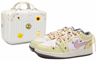 【訂製籃球鞋】 Jordan Air Jordan 1 Low OKHR 桃香起司 多巴胺 雙鉤 字母 做舊 低筒 防滑耐磨 低筒 復古籃球鞋 GS 白粉 Buy 【訂製籃球鞋】 Jordan Air Jordan 1 Low OKHR 桃香起司 多巴胺 雙鉤 字母 做舊 低筒 防滑耐磨 低筒 復古籃球鞋 GS 白粉