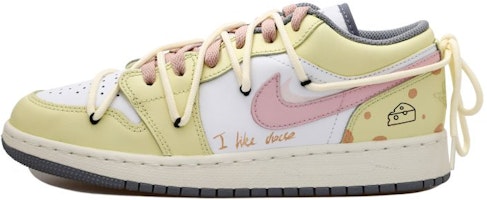 【訂製籃球鞋】 Jordan Air Jordan 1 Low OKHR 桃香起司 多巴胺 雙鉤 字母 做舊 低筒 防滑耐磨 低筒 復古籃球鞋 GS 白粉 Order 【訂製籃球鞋】 Jordan Air Jordan 1 Low OKHR 桃香起司 多巴胺 雙鉤 字母 做舊 低筒 防滑耐磨 低筒 復古籃球鞋 GS 白粉