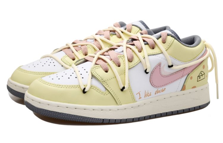 Shop 커스텀 에어 조던 1 로우 '피치 크림 도파민' 553560-053(Team拾玖-桃香奶酪S-BOX)