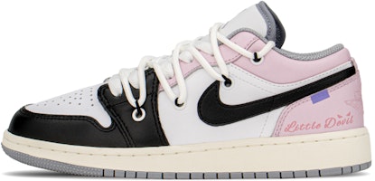 【定制球鞋】 Jordan Air Jordan 1 Low FZBB 減齡穿搭 解構禮盒 噴漆塗鴉 低幫 復古籃球鞋 GS 粉黑 Order 【定制球鞋】 Jordan Air Jordan 1 Low FZBB 減齡穿搭 解構禮盒 噴漆塗鴉 低幫 復古籃球鞋 GS 粉黑