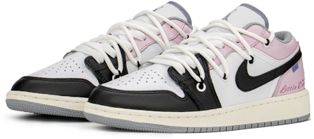 【定制球鞋】 Jordan Air Jordan 1 Low FZBB 減齡穿搭 解構禮盒 噴漆塗鴉 低幫 復古籃球鞋 GS 粉黑 Shop 【定制球鞋】 Jordan Air Jordan 1 Low FZBB 減齡穿搭 解構禮盒 噴漆塗鴉 低幫 復古籃球鞋 GS 粉黑