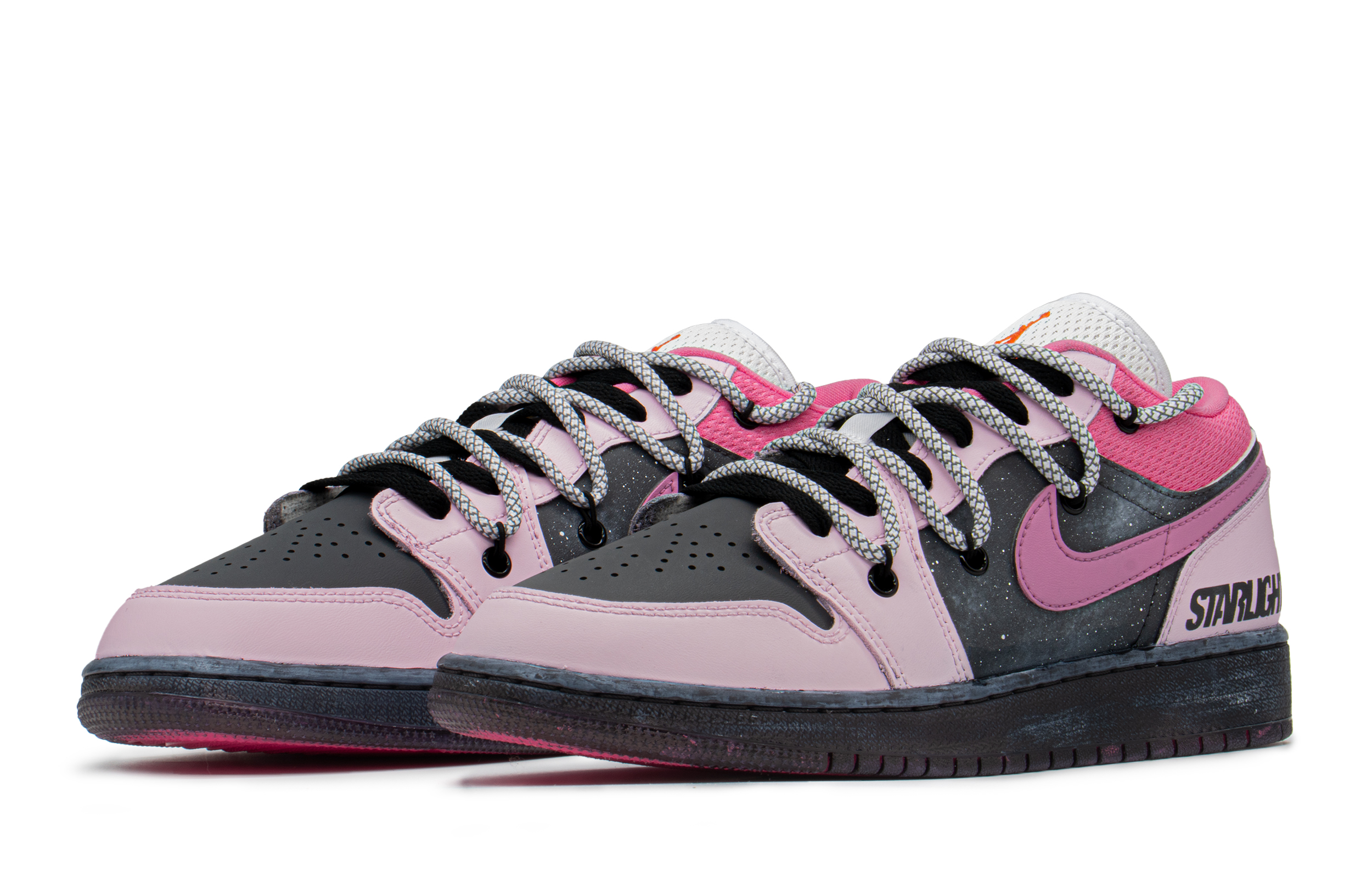 Order [Sepatu Kustom] Air Jordan 1 Low 'Pink Black Deconstructed' DR9498-168(TeamA-AJL女粉星光S-BOX)