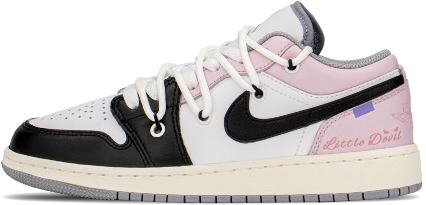 【定制球鞋】Jordan Air Jordan 1 Low FZBB 減齡穿搭 解構 噴漆塗鴉 低幫 復古籃球鞋 GS 粉黑 Buy 【定制球鞋】Jordan Air Jordan 1 Low FZBB 減齡穿搭 解構 噴漆塗鴉 低幫 復古籃球鞋 GS 粉黑