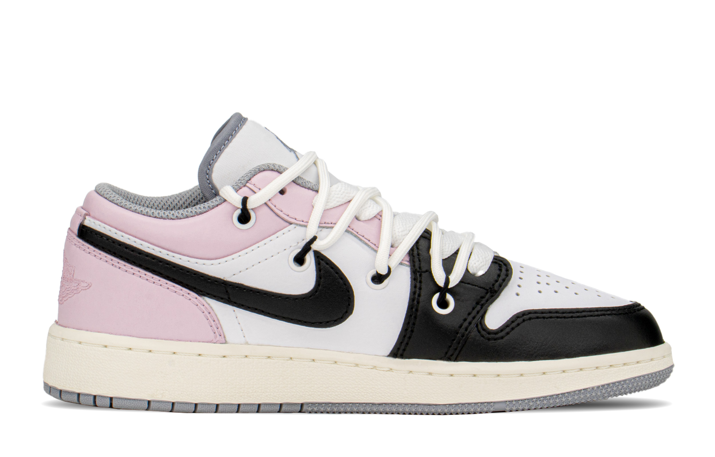 Order 커스텀 에어 조던 1 로우 '핑크 블랙 그래피티' 553560-053(TeamA-AJ女粉小恶魔)