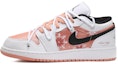 Buy 【定制球鞋】 Jordan Air Jordan 1 Low 粉色櫻花 雪花圖案 浪漫氛圍感 清新自然 低幫 復古籃球鞋 GS 白粉黑