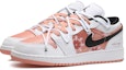 Lookbook 【定制球鞋】 Jordan Air Jordan 1 Low 粉色櫻花 雪花圖案 浪漫氛圍感 清新自然 低幫 復古籃球鞋 GS 白粉黑