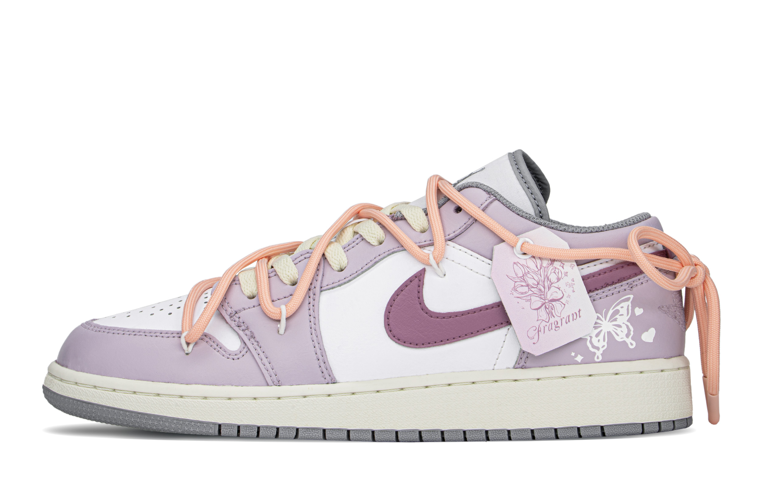 Order [定制鞋款] Air Jordan 1 Low '粉紫情人节' 553560-053(TeamA-粉紫情人S-BOX)