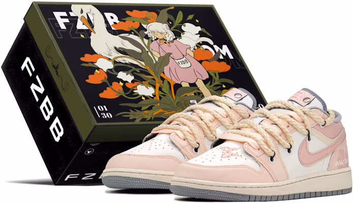 【定制球鞋】Jordan Air Jordan 1 low FZBB 玫瑰少女 解構 低幫 復古籃球鞋 GS 粉色 Buy 【定制球鞋】Jordan Air Jordan 1 low FZBB 玫瑰少女 解構 低幫 復古籃球鞋 GS 粉色