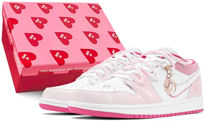 커스텀 에어 조던 1 로우 '핑크 화이트' DR9498-168(TeamS-七夕樱花粉兔S-BOX) Buy 커스텀 에어 조던 1 로우 '핑크 화이트' DR9498-168(TeamS-七夕樱花粉兔S-BOX)