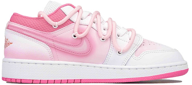 【定制球鞋】Jordan Air Jordan 1 低帮 Pinksicle RISK 小熊軟糖 漸變 刺繡 甜酷風 辣妹 復古籃球鞋 GS 粉白 Order 【定制球鞋】Jordan Air Jordan 1 低帮 Pinksicle RISK 小熊軟糖 漸變 刺繡 甜酷風 辣妹 復古籃球鞋 GS 粉白