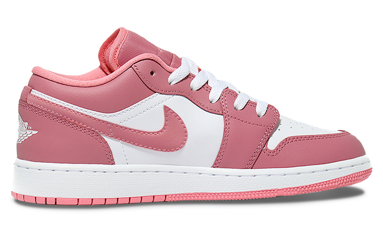 Order [Kasut Custom] Air Jordan 1 Low 'Pixel Heart Merah Jambu-Putih' 553560-616(Team56-像素爱心)