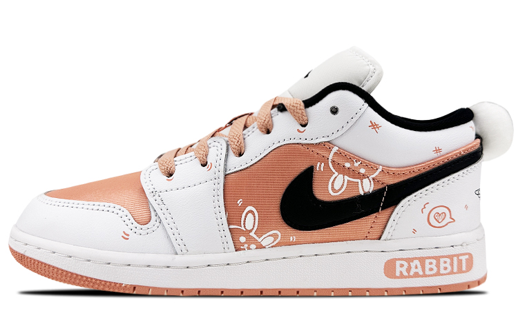 Buy [Zapatillas Personalizadas] Air Jordan 1 Low 'Plush Bunny Blanco Rosa' DM8960-801(Team叁-女款AJ兔球S-BOX)