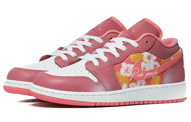Lookbook [定制鞋款] Air Jordan 1 Low '流行蜜桃粉-白' 553560-616(Team10--波普桃花)