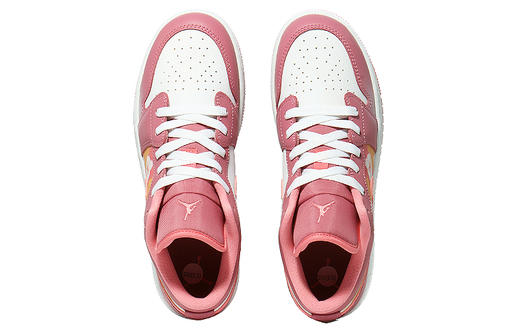 Shop [定制鞋款] Air Jordan 1 Low '流行蜜桃粉-白' 553560-616(Team10--波普桃花)