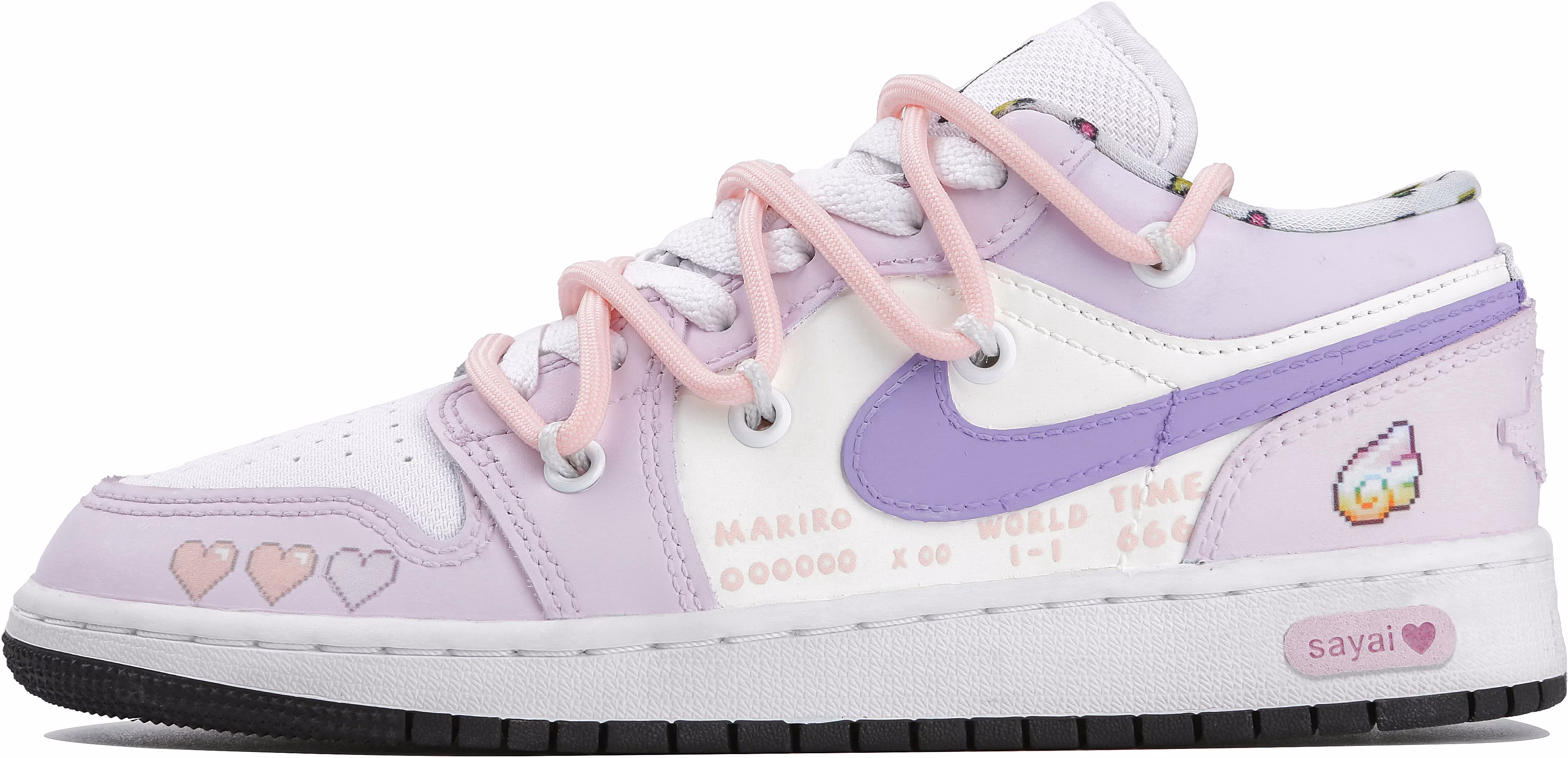 custom-shoes-air-jordan-1-low-purple-butterfly