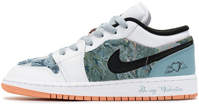 【定制球鞋】Jordan Air Jordan 1 Low 野鶴製造 復古籃球鞋 油畫風 文藝復興 低筒 復古籃球鞋 GS 青粉 Buy 【定制球鞋】Jordan Air Jordan 1 Low 野鶴製造 復古籃球鞋 油畫風 文藝復興 低筒 復古籃球鞋 GS 青粉