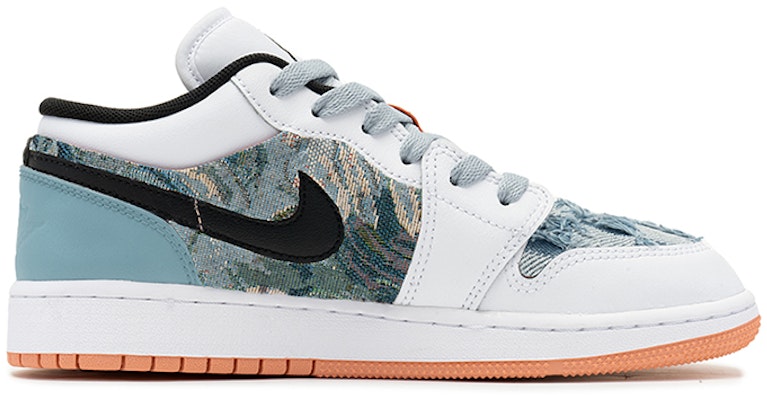 【定制球鞋】Jordan Air Jordan 1 Low 野鶴製造 復古籃球鞋 油畫風 文藝復興 低筒 復古籃球鞋 GS 青粉 Order 【定制球鞋】Jordan Air Jordan 1 Low 野鶴製造 復古籃球鞋 油畫風 文藝復興 低筒 復古籃球鞋 GS 青粉